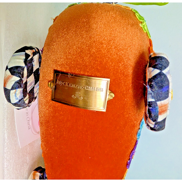 MacKenzie-Childs Calico Bunny in Carrot Car Easter Spring...